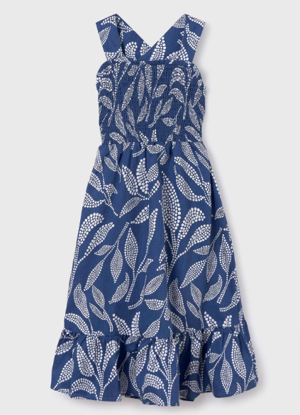 Cobalt Printed Maxi Dress