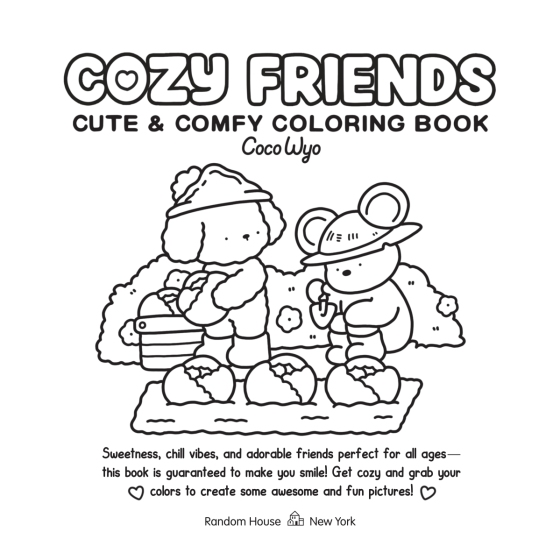 Cozy Friends Coloring Book - Quiet Time Activity for Kids & Parents