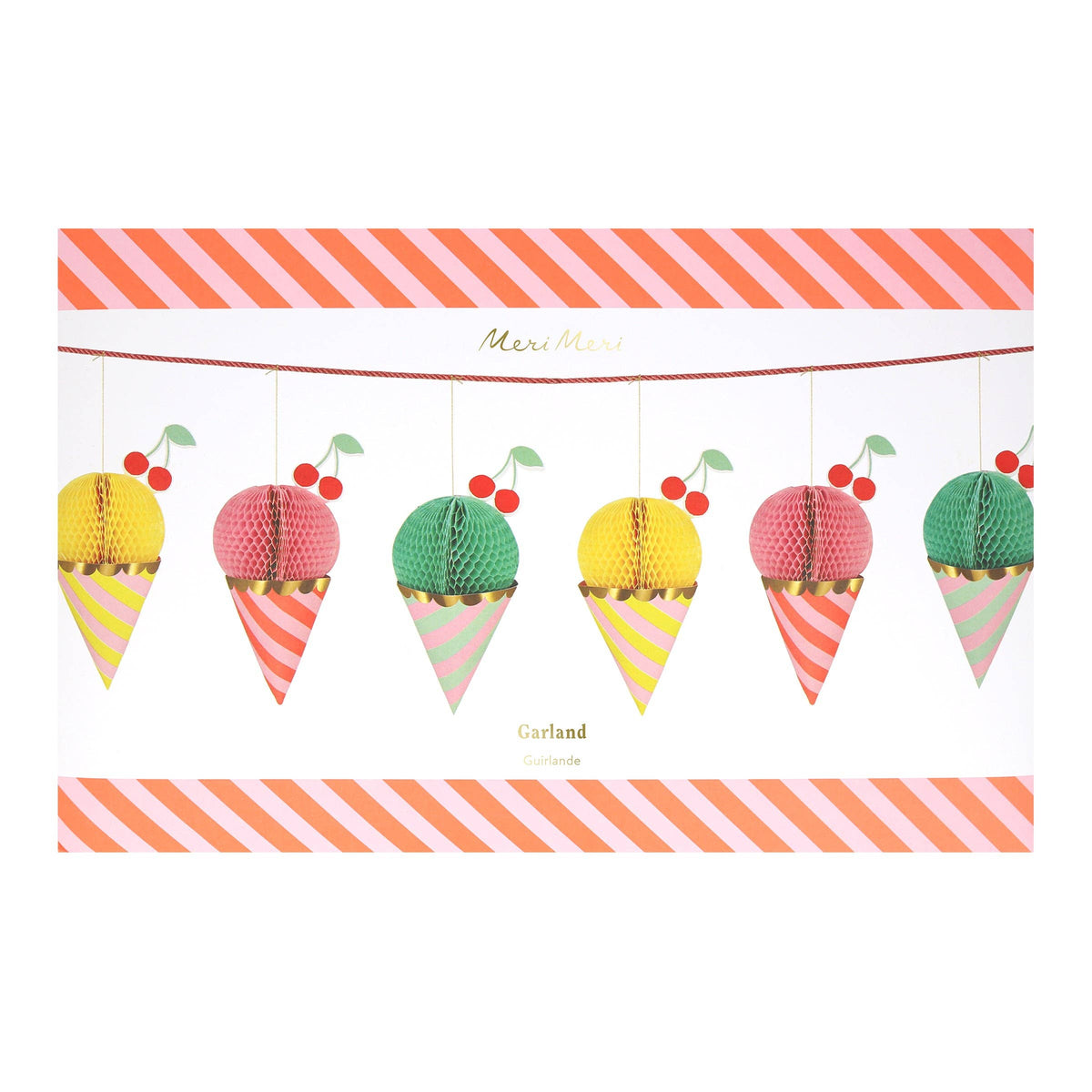 Ice Cream Honeycomb Garland