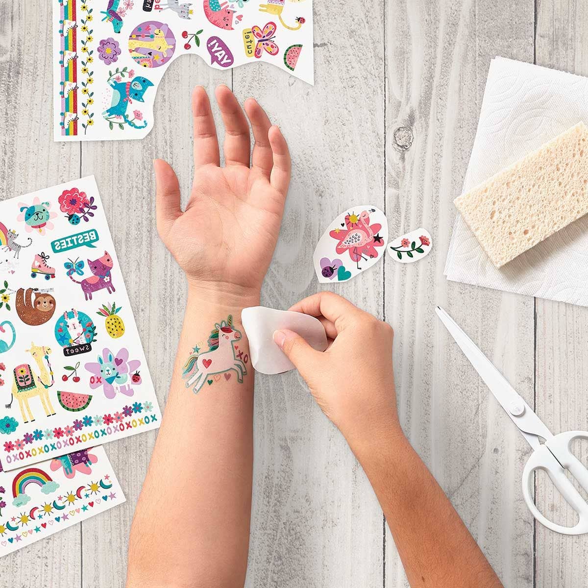 Temporary Tattoos for Kids - Glitter Friends 50+ Pack | OOLY