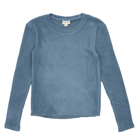 Dusty Blue Blake Rib Top