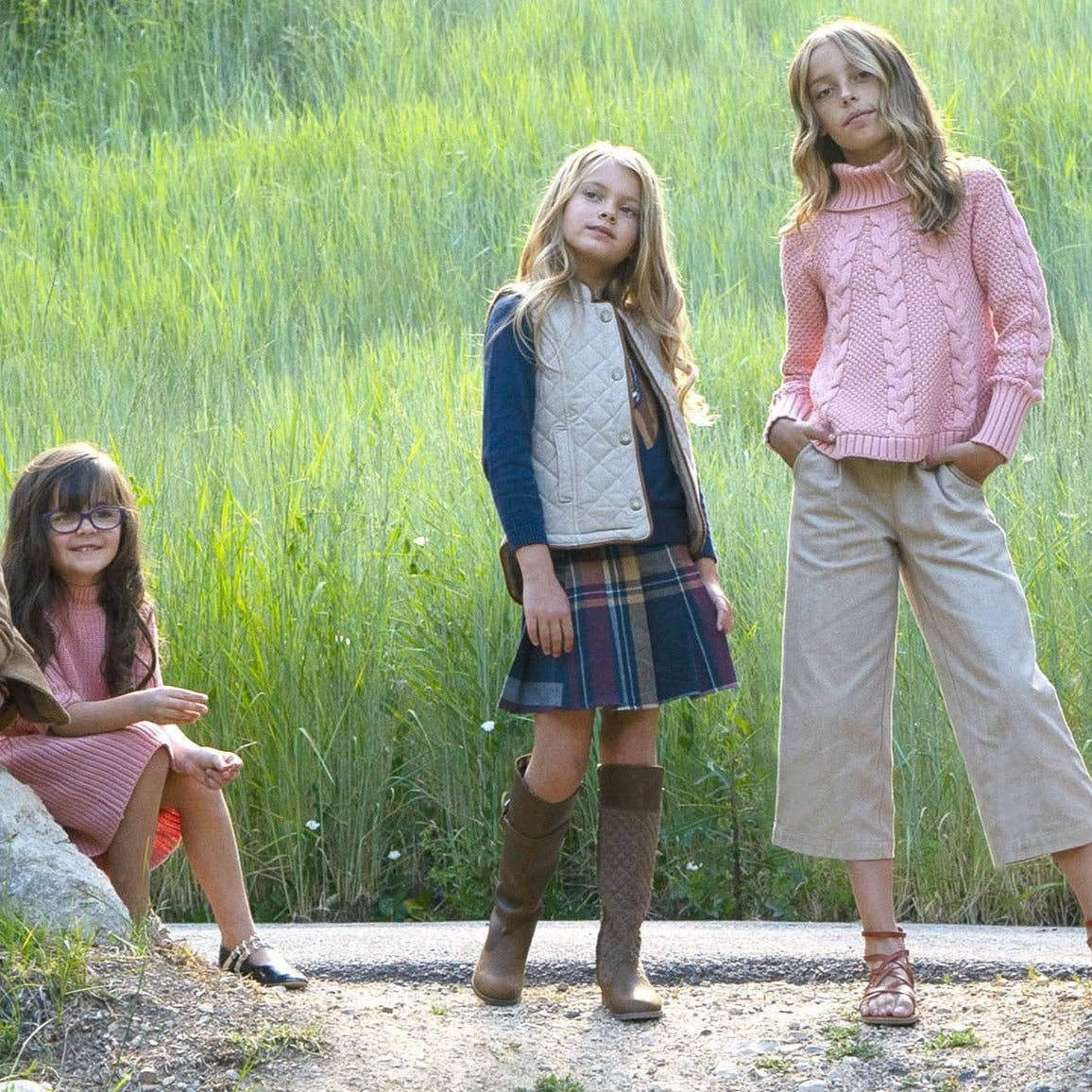 Organic Pleated Skirt with Buckle Detail