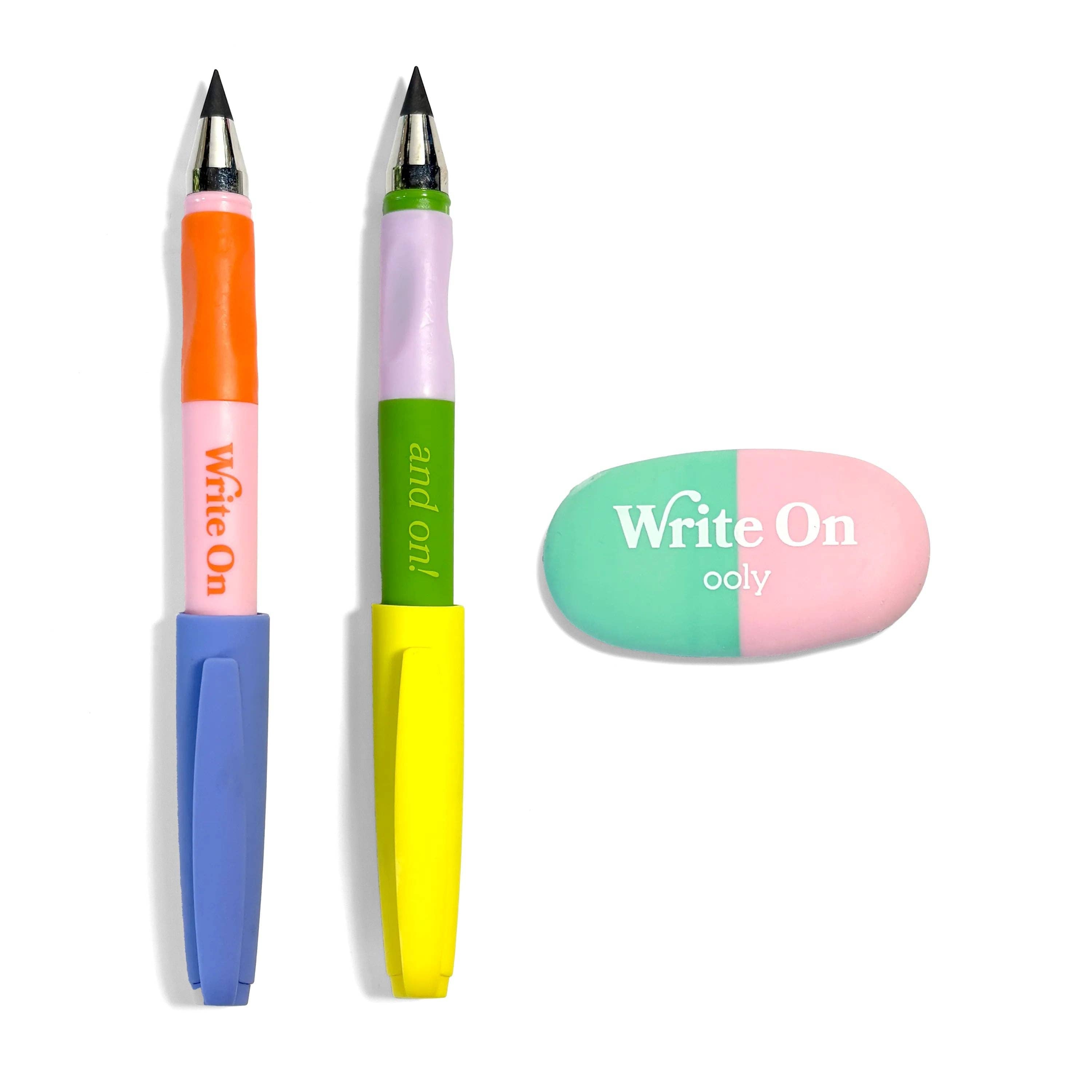 Write On Graphite Pencil and Eraser Set