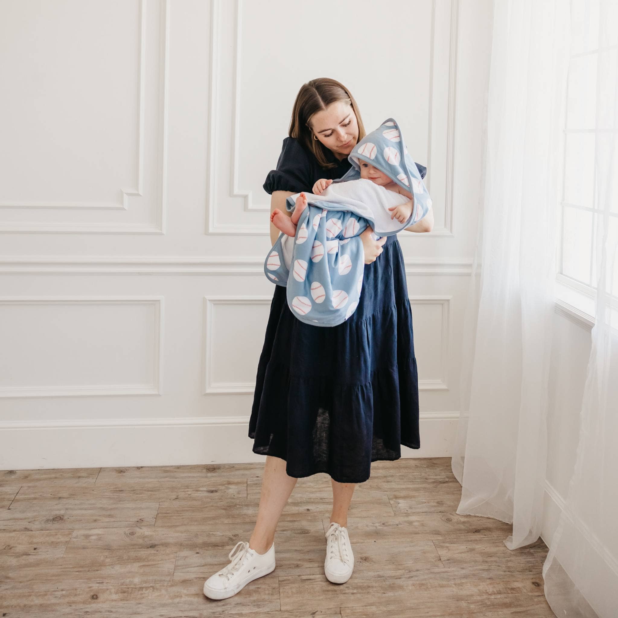 Premium Baby Knit Hooded Towel - Slugger