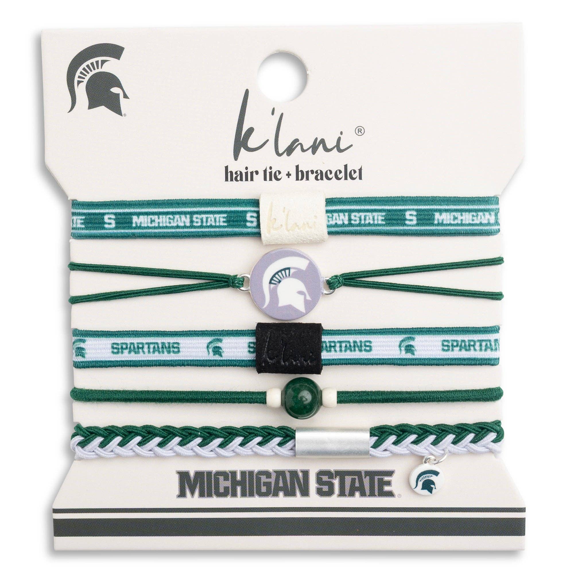 Michigan State Game Day Hair Tie Bracelets