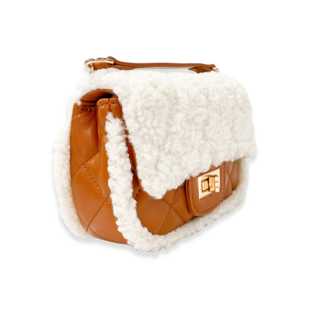 Sherpa Mixed Quilted Purse