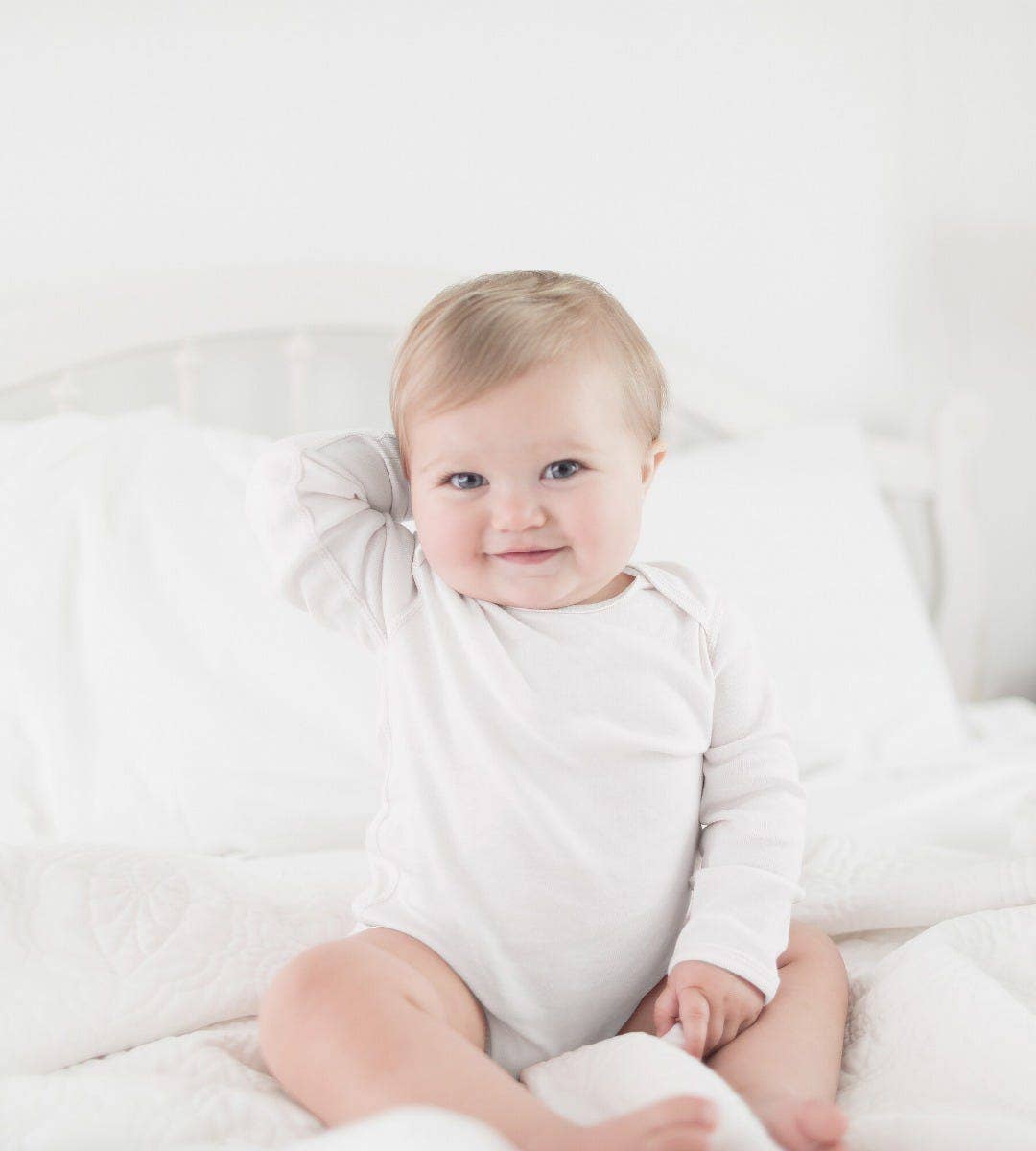 Bee Essentials Organic Long Sleeve Baby Bodysuit 5 Pack