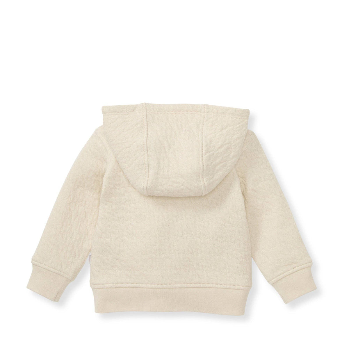 Quilted Zip-Up Hoodie in Oat