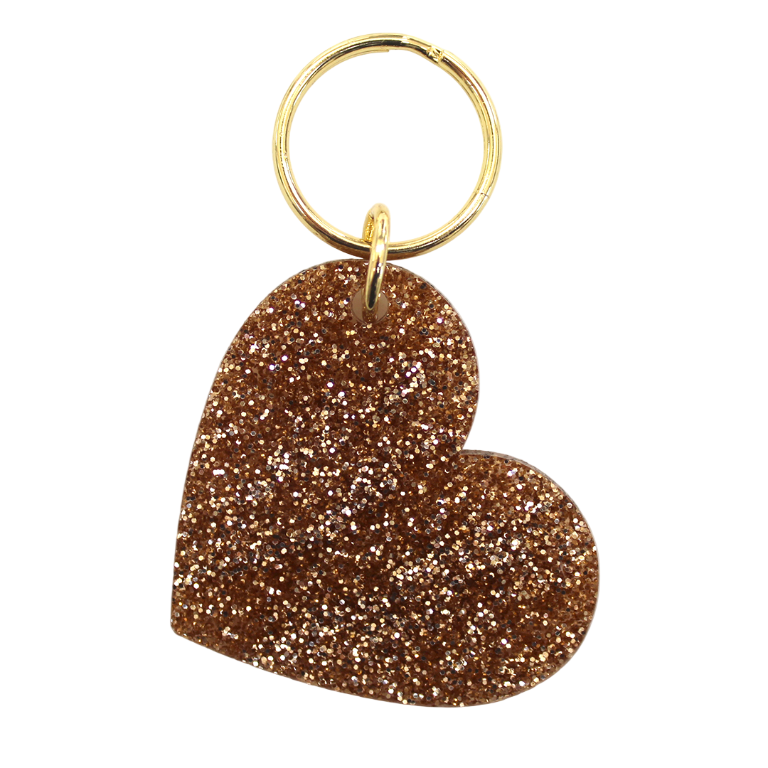 Heart Glitter Keychain