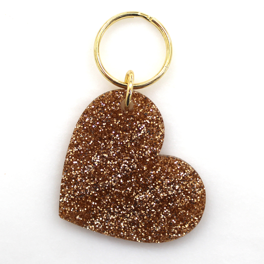 Heart Glitter Keychain