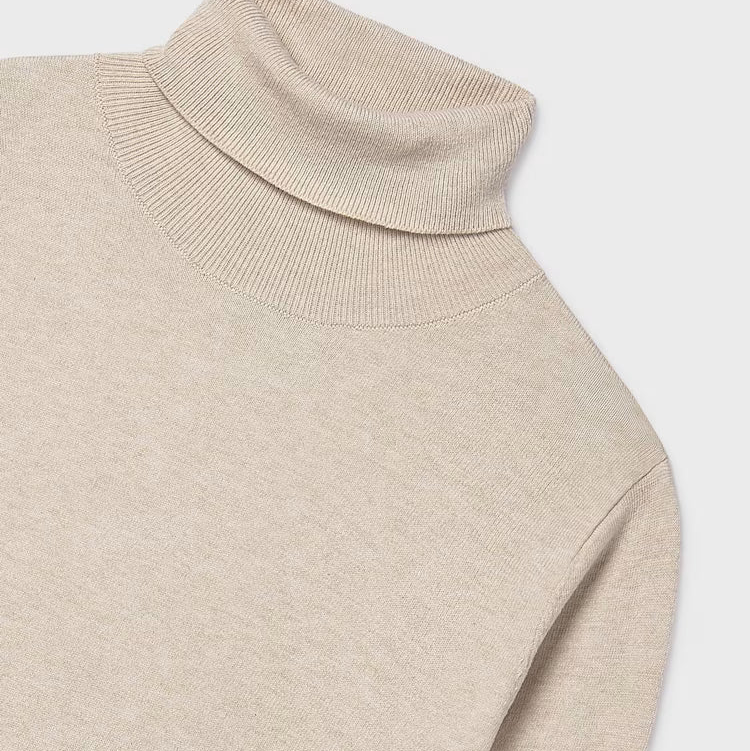 Sand Knitted Turtleneck
