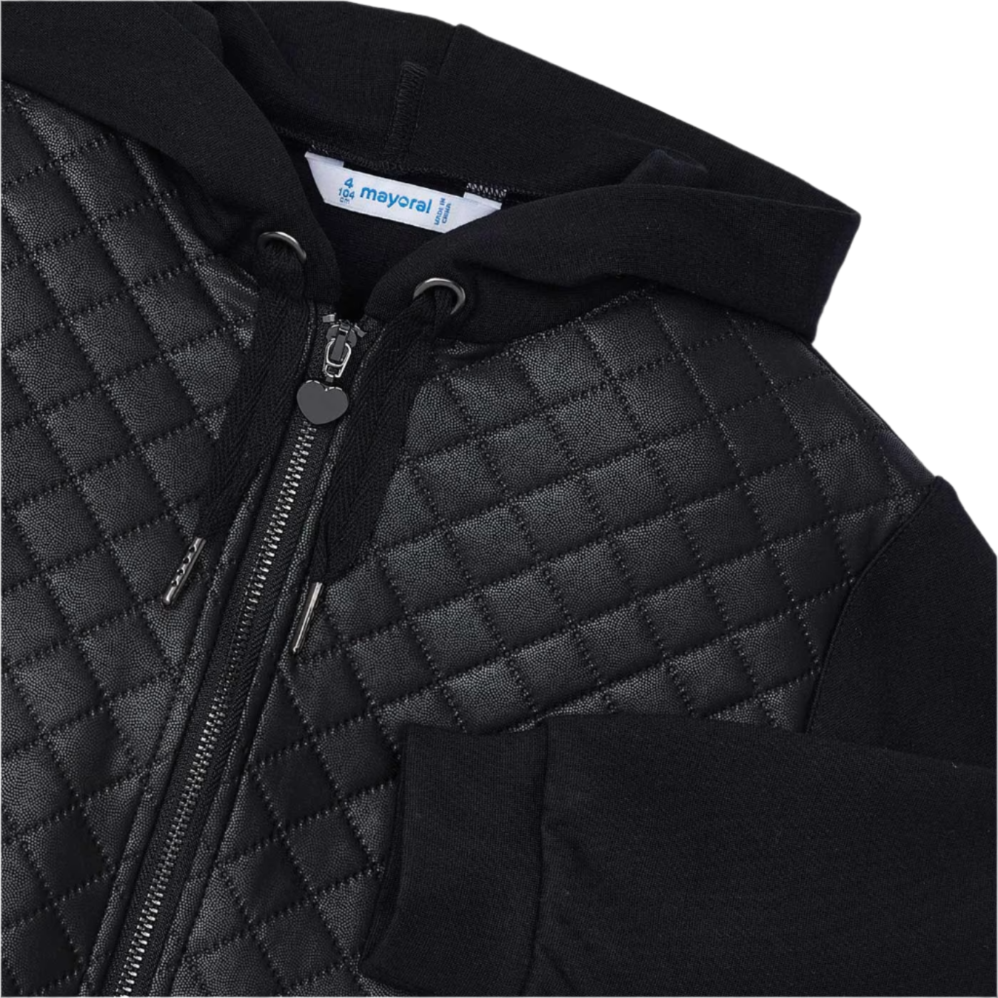 Black Quilted Zip Up