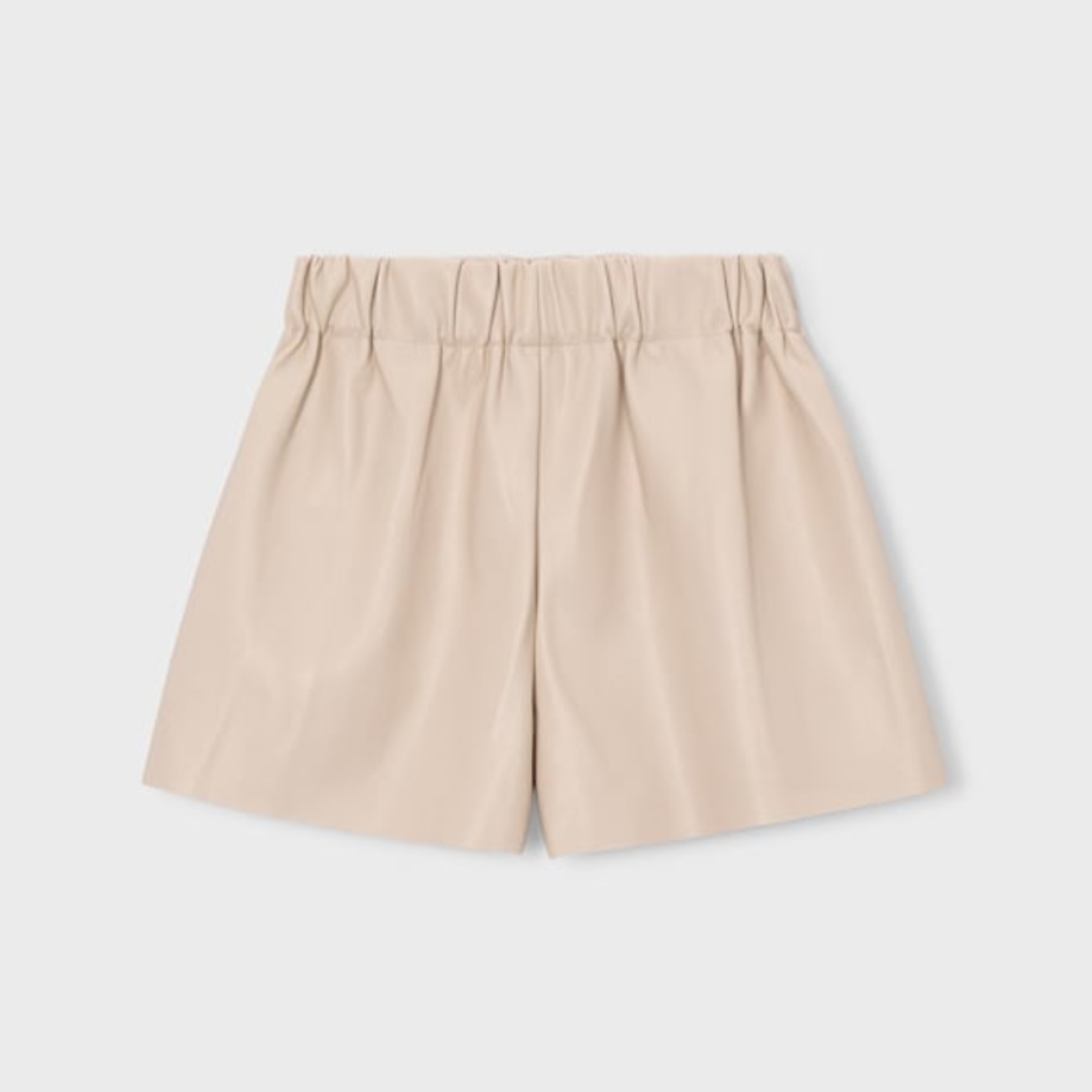Biscuit Faux Leather Shorts