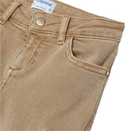 Tan Flared Cargo Pants