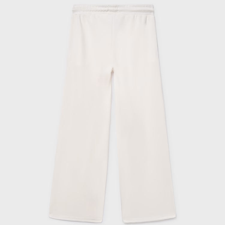 Bone Color Wide Leg Pant