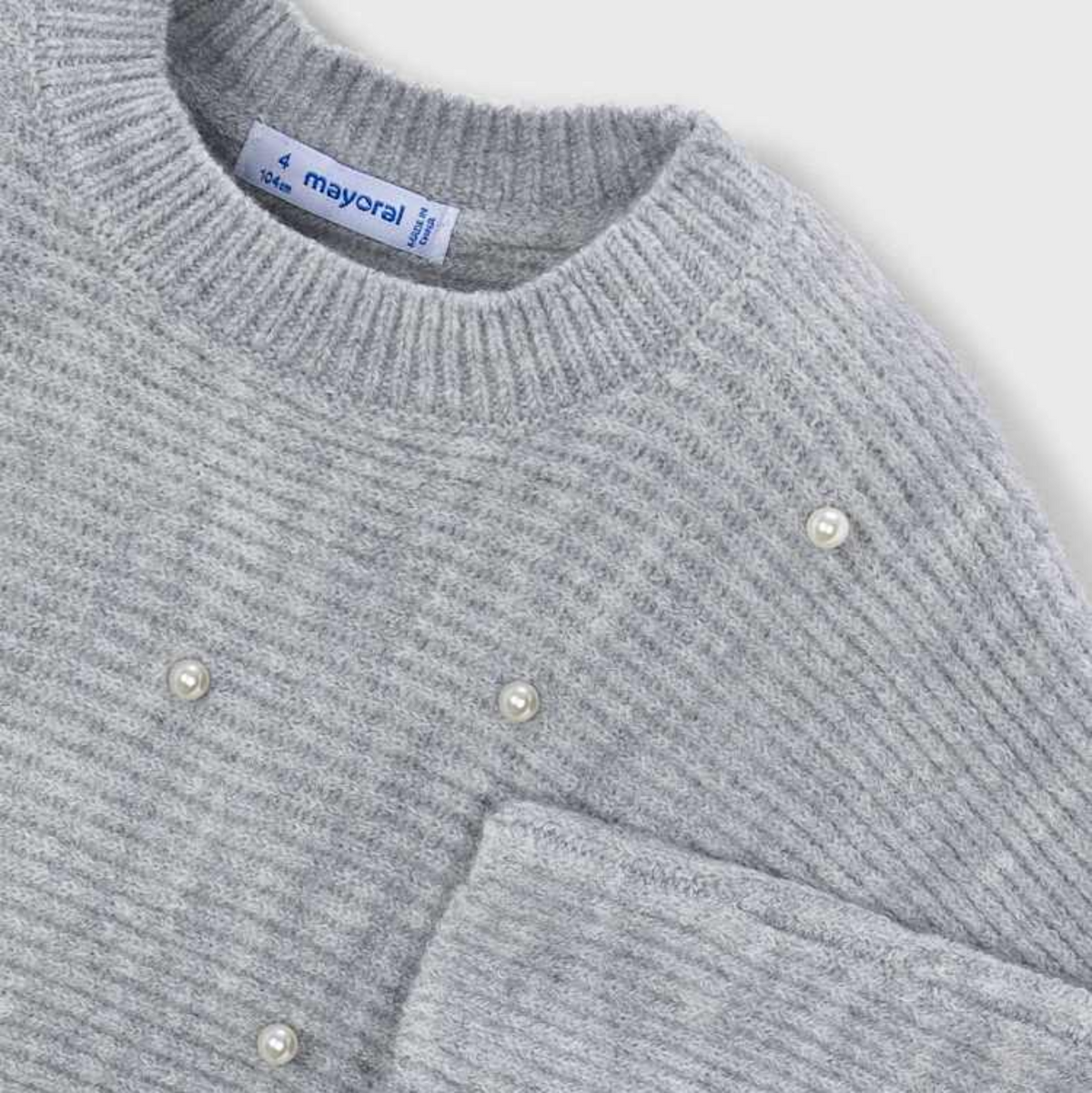 Mixed Gray Pearl Sweater