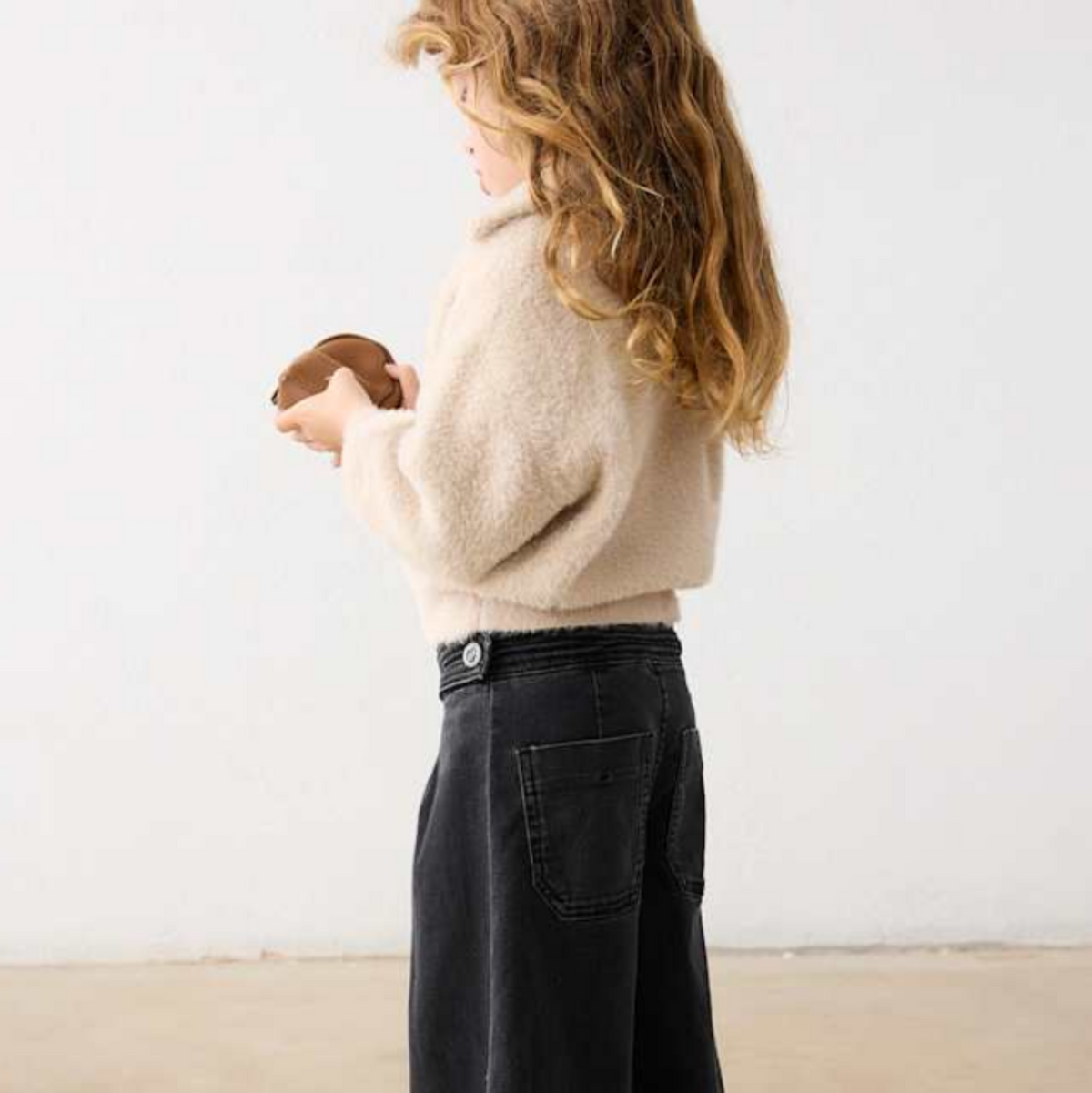 Biscuit Faux Leather Pocket Zip Jacket