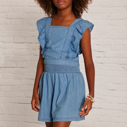 Light Chambray Flowy Skort