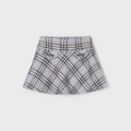 Silver Plaid Skirt