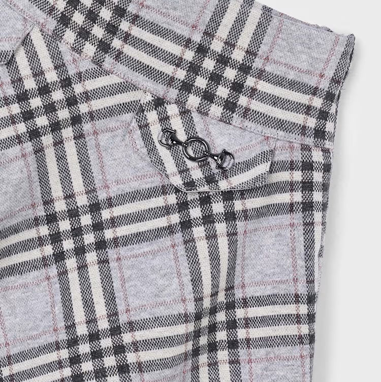 Silver Plaid Skirt
