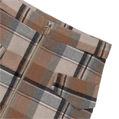 Cinnamon Check Skirt