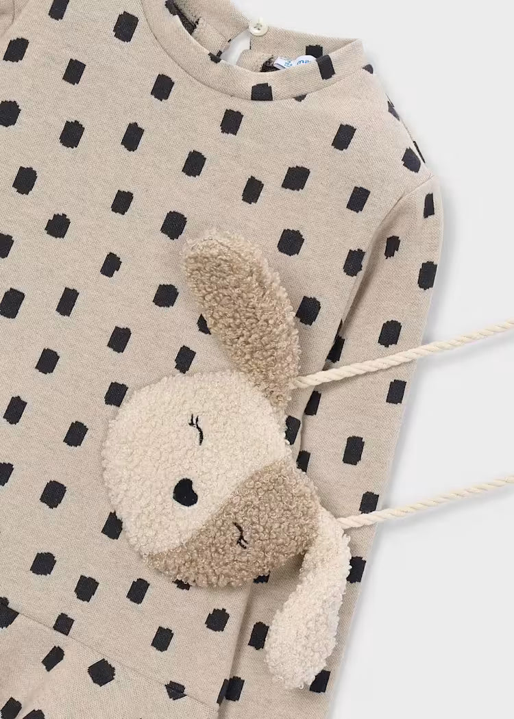 Quinoa Girl Printed Dress With Puppy Bag