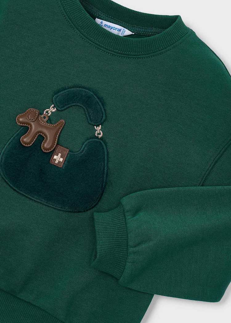 Bottle Green Purse Pullover