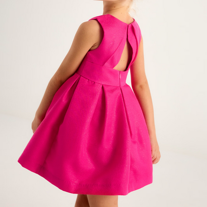 Magenta Girl Satin Dress