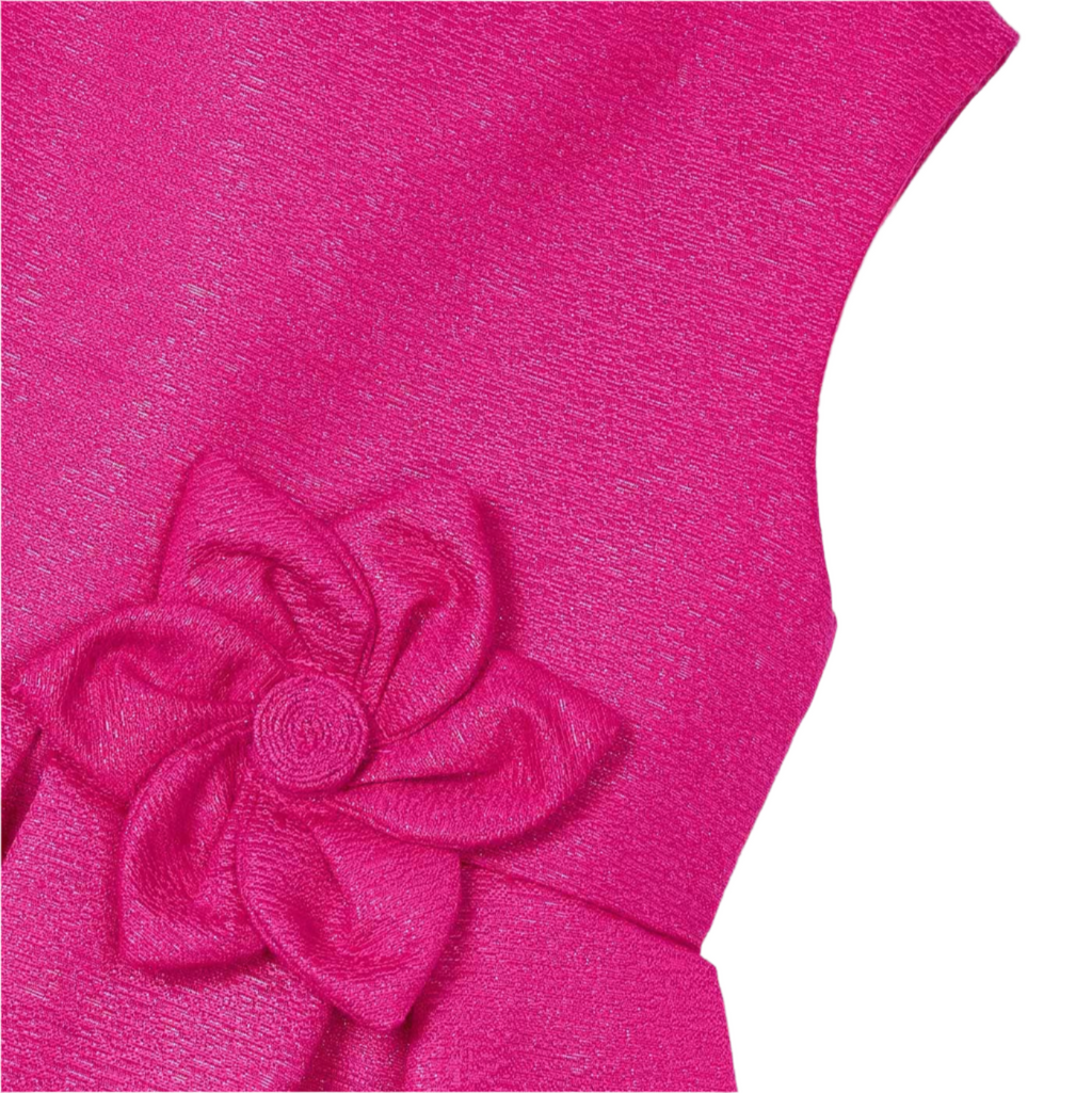 Magenta Girl Satin Dress