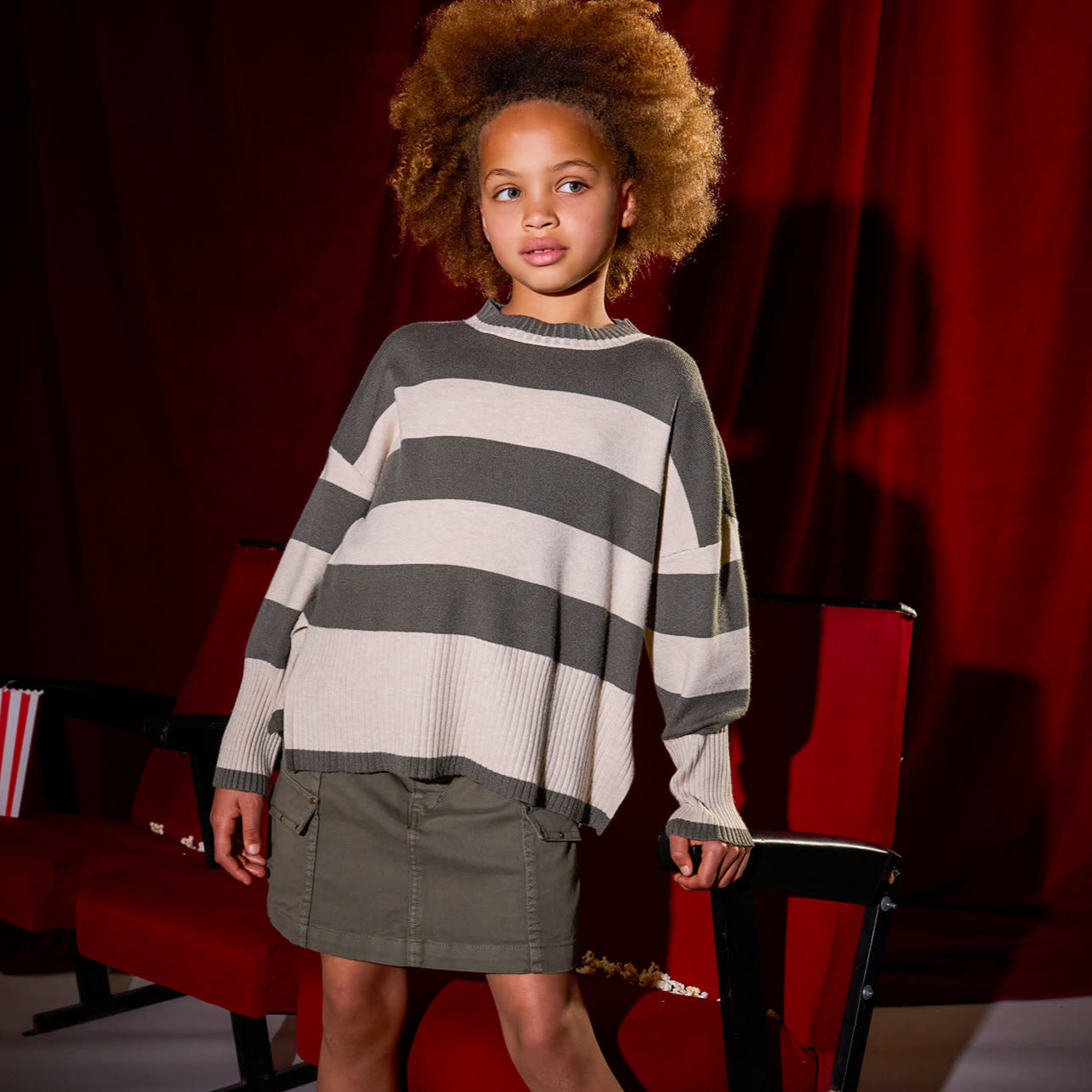 Hunter Green Stripe Sweater