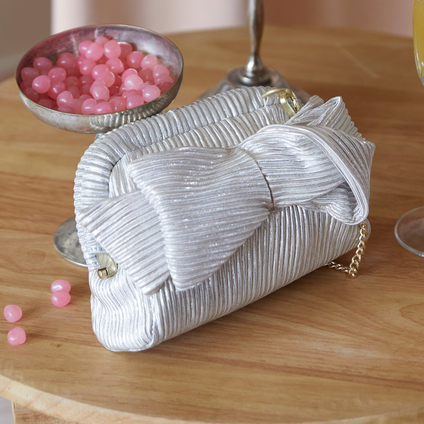 Pleated Golden Bag