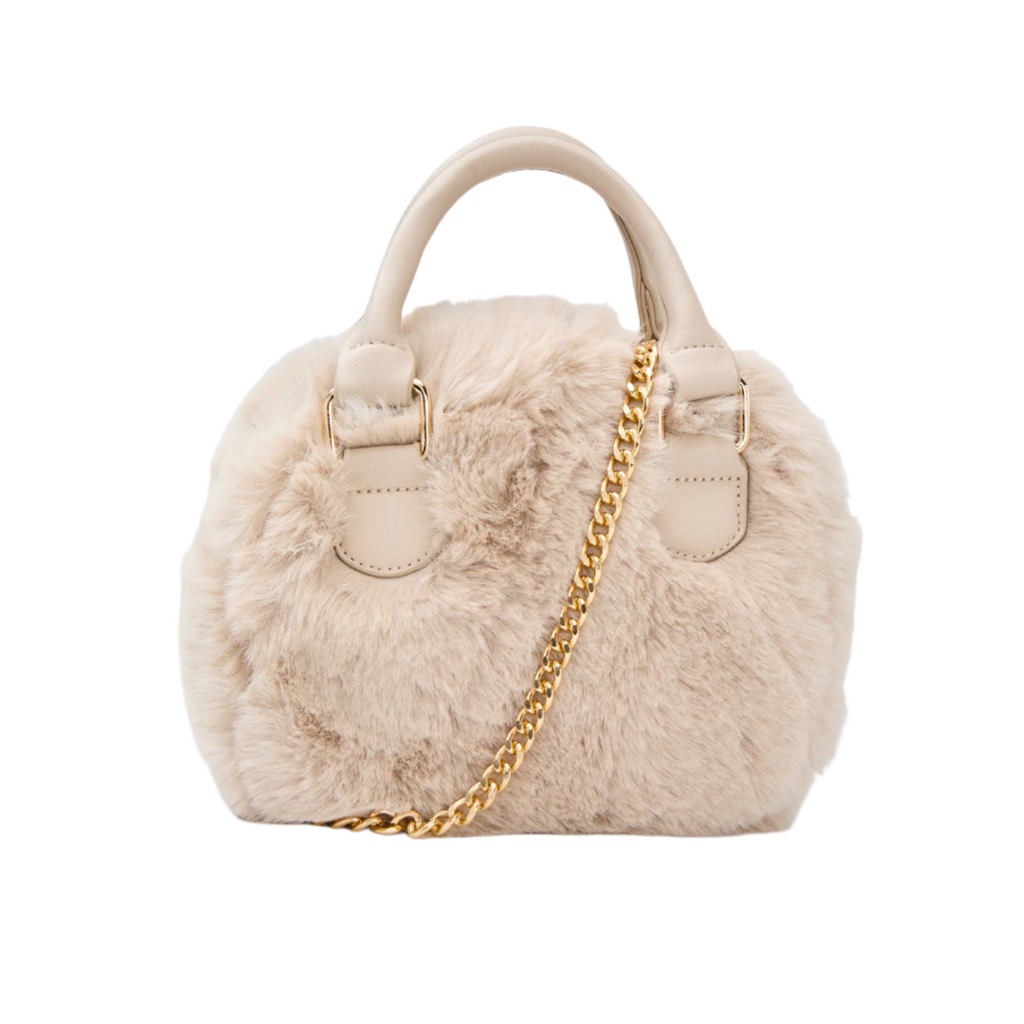 Faux Fur Handle Bag