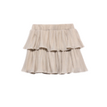 Golden Pleated Knit Skirt