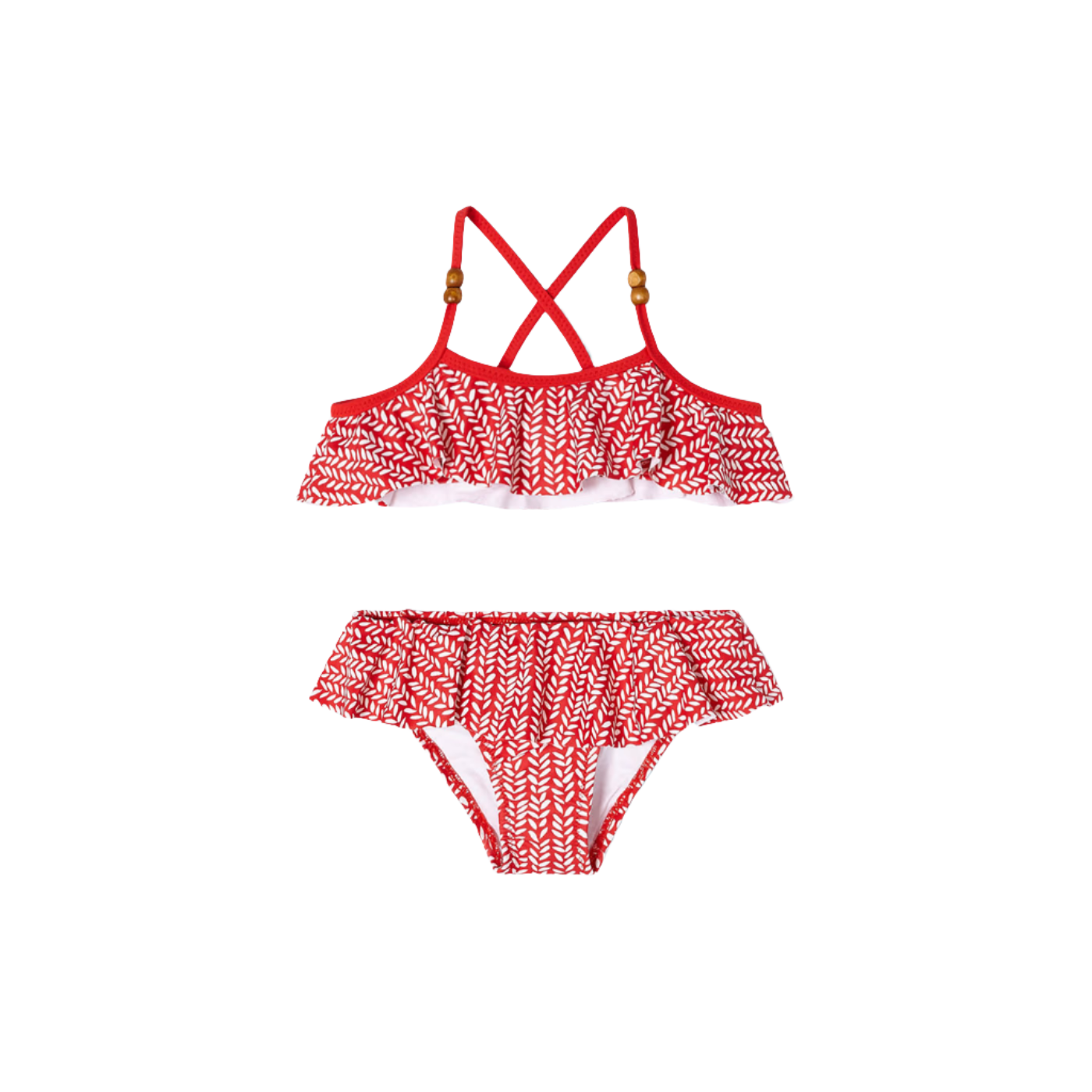 Grenadine Red Ruffle Bikini