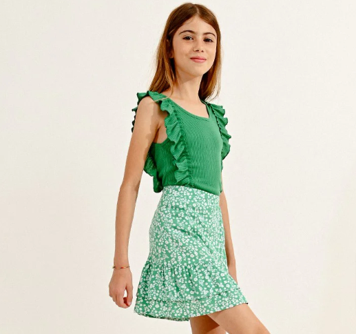 Green Lolli Woven Skirt