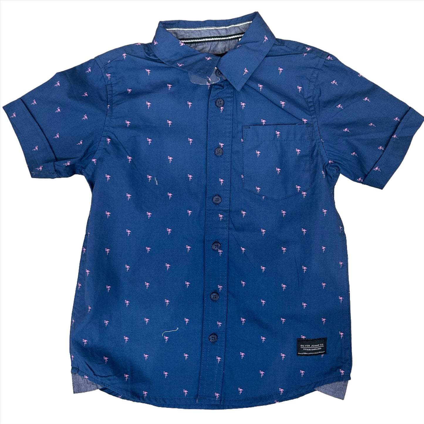 Blue Flamingo Button up