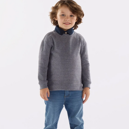 Blue Knitted Jersey Top