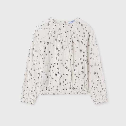 Natural Bluestone Stars Blouse