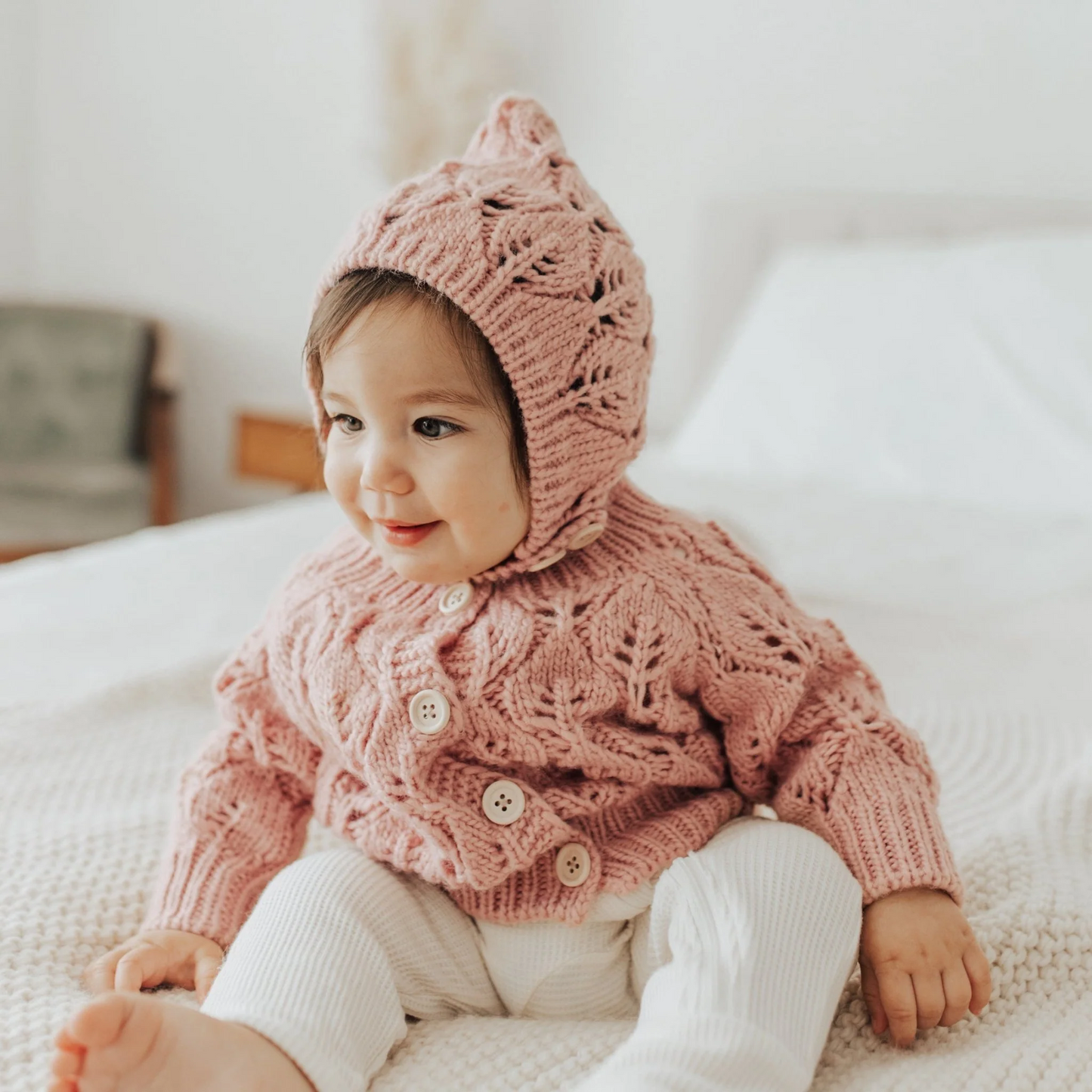 Rose Leaf Lace Bonnet