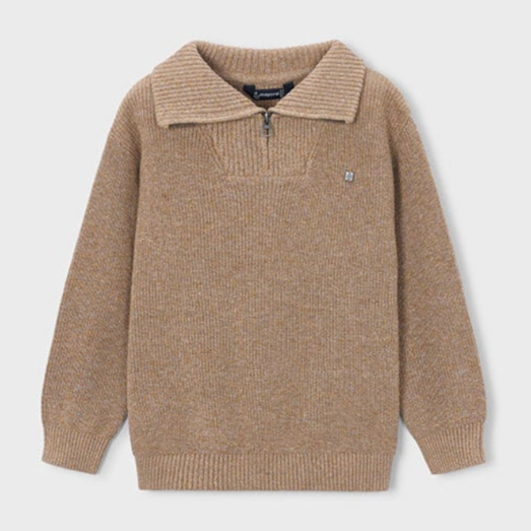Brown Quarter Zip Sweater