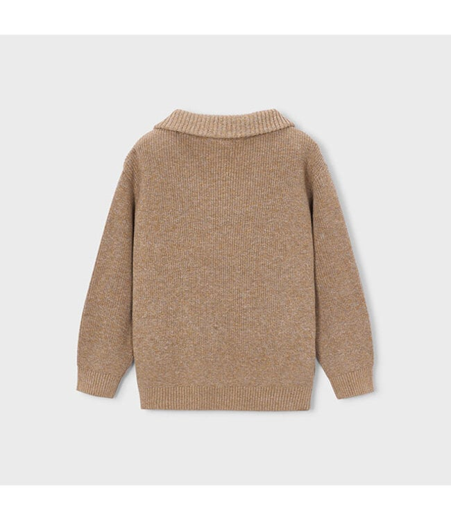 Brown Quarter Zip Sweater