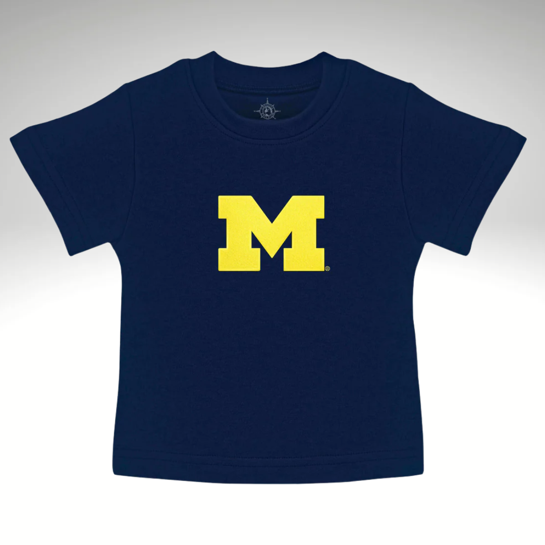 Navy Block M Michigan Tee