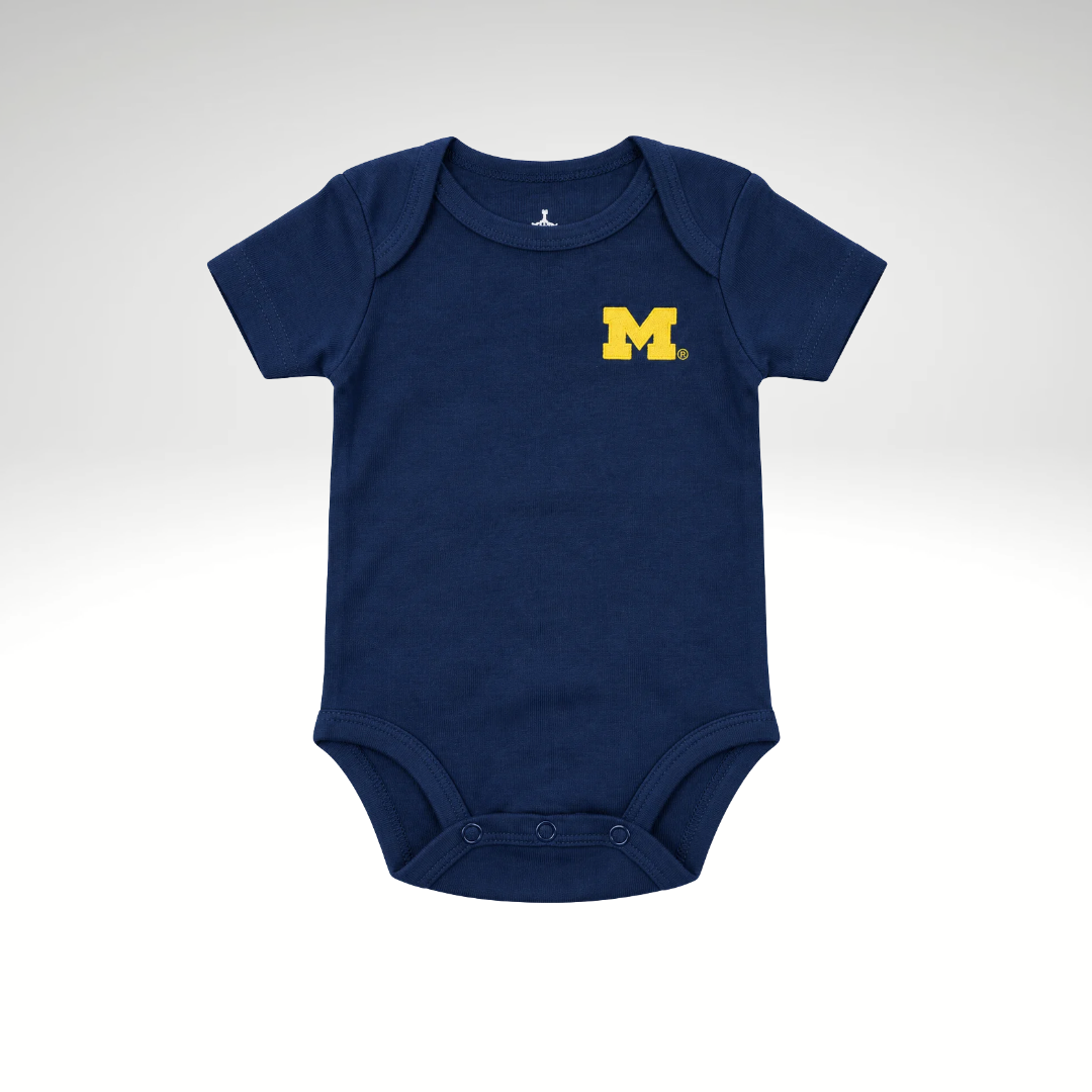 Block M Over Left Embroidered Bodysuit