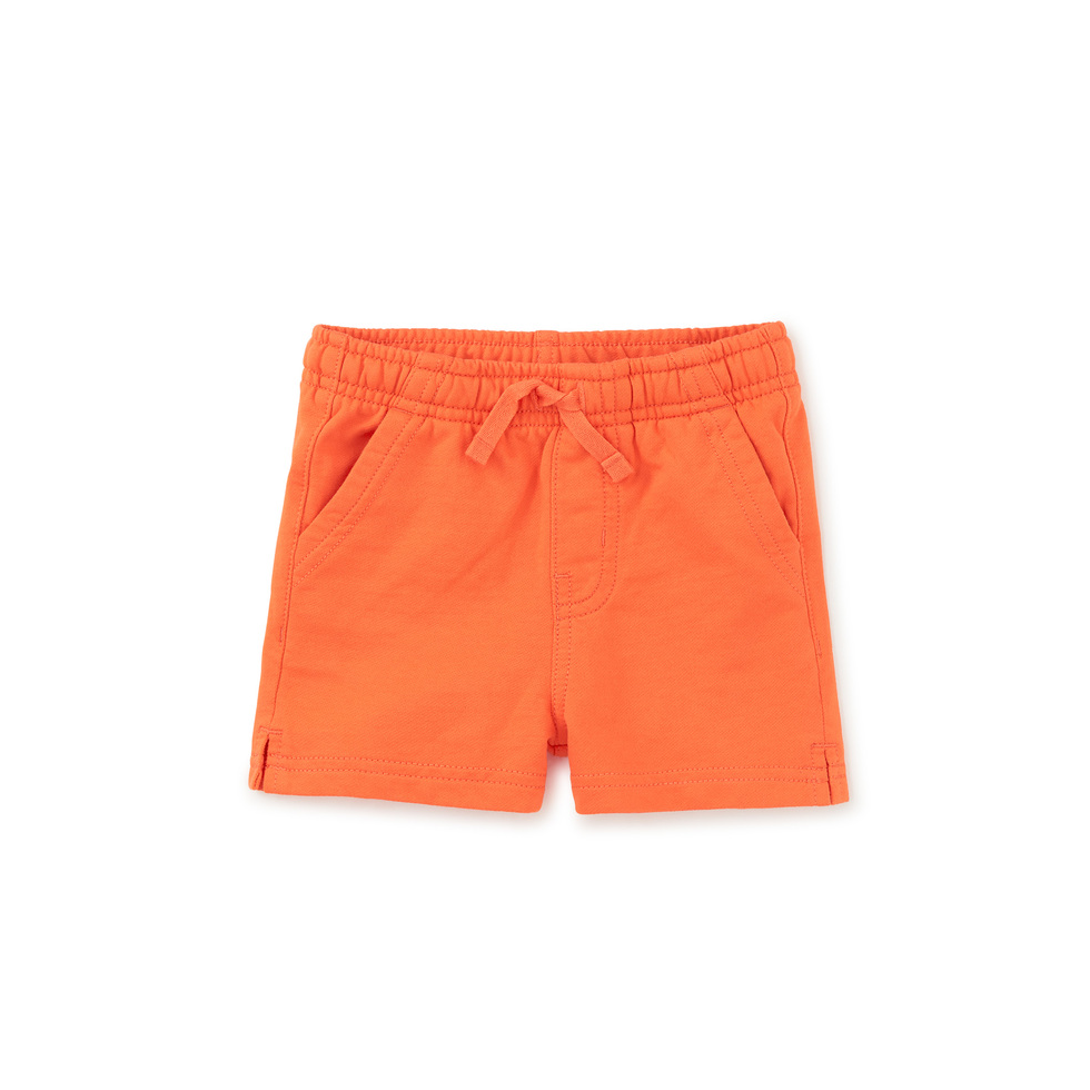 Flame Orange Knit Shorts