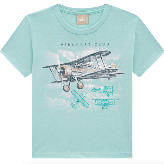 Sage Retro Plane T Shirt