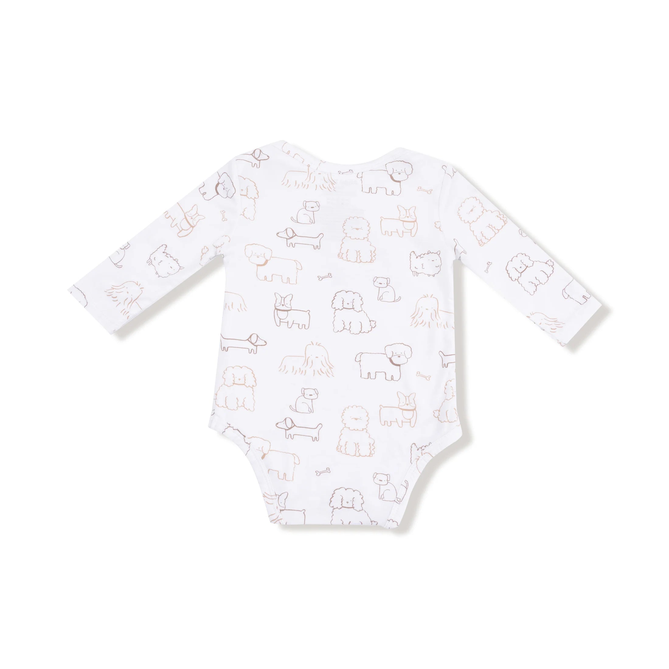 Neutral Pups Lap Shoulder Onesie