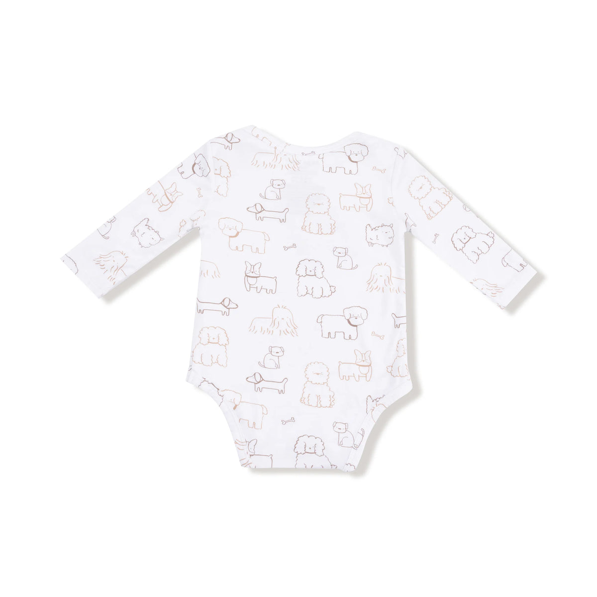 Neutral Pups Lap Shoulder Onesie