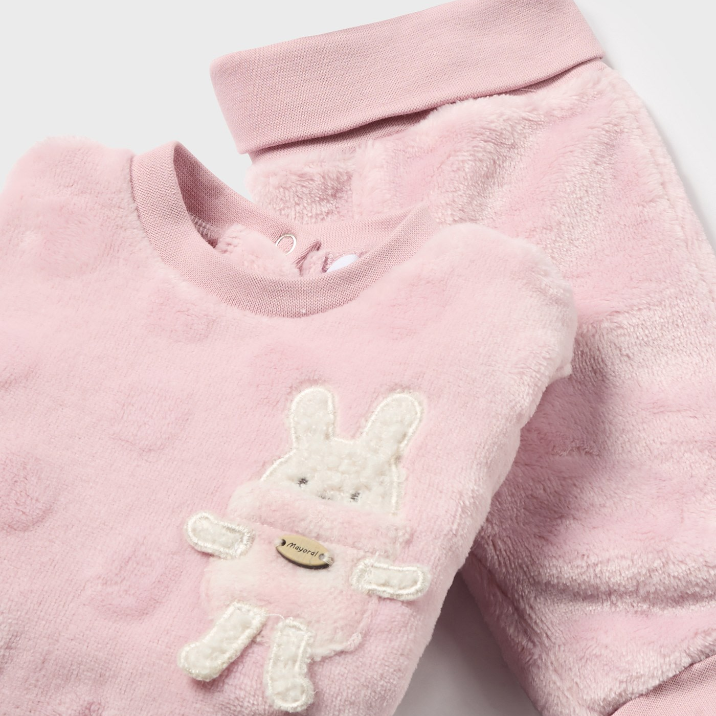 Pink Chenille Bunny Set