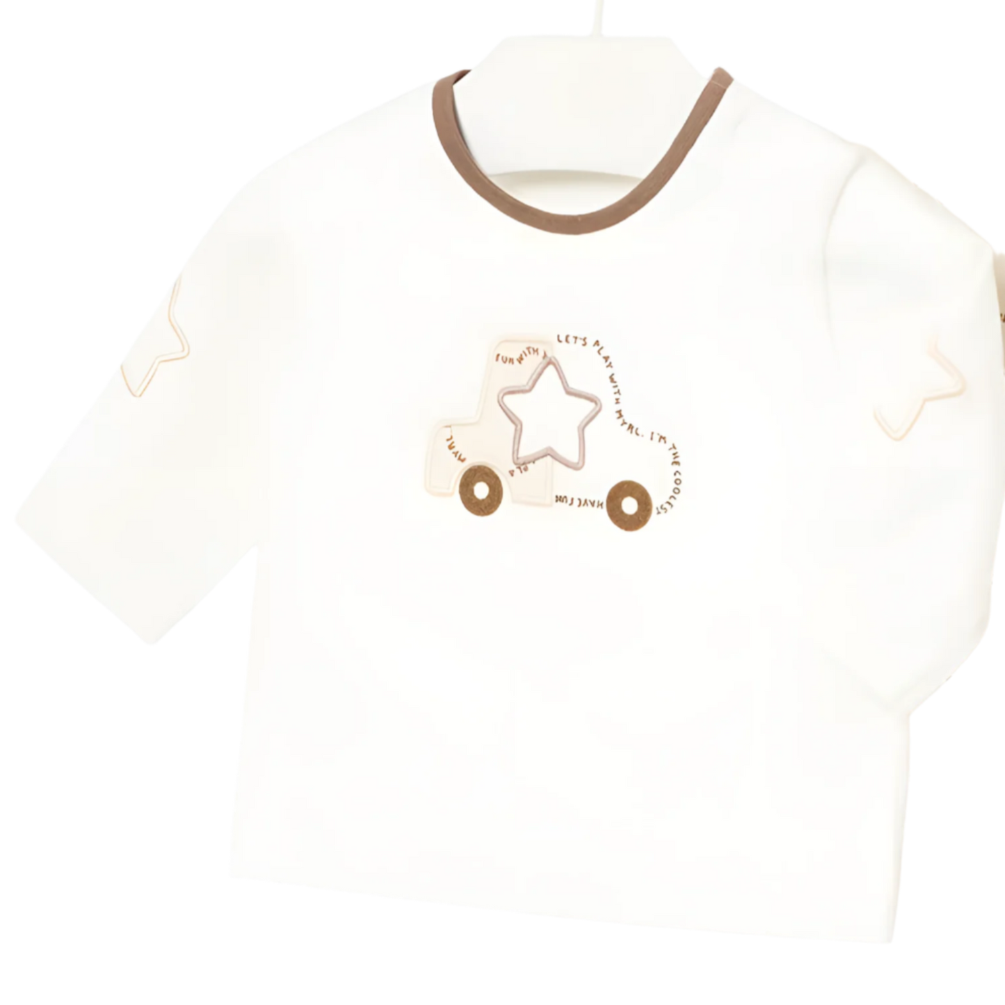 Brown Star Car Pattern Tee