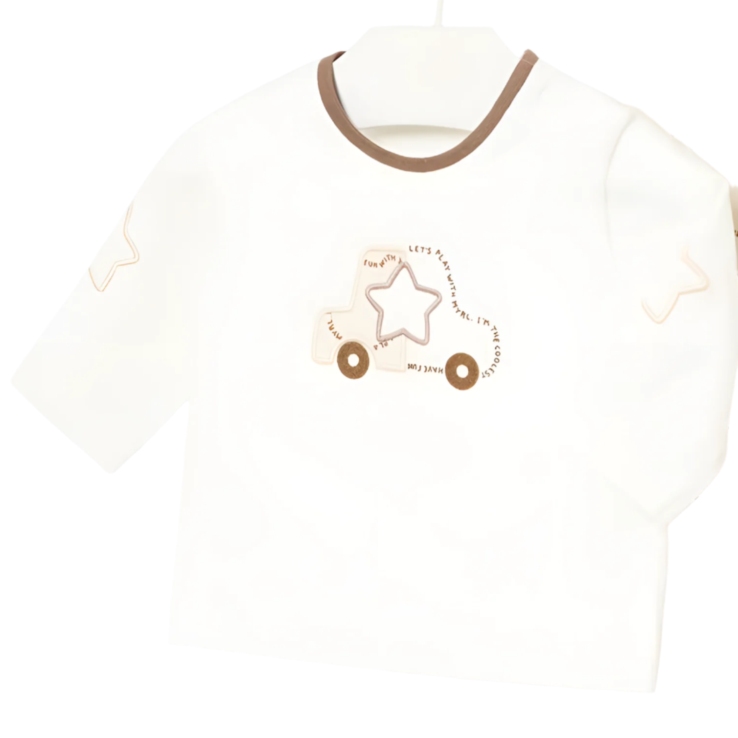 Brown Star Car Pattern Tee